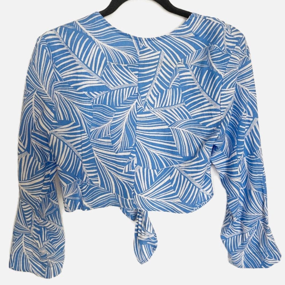 Floral Front Tie Crop Top Shade & Shore Women’s Size S - Picture 4 of 9